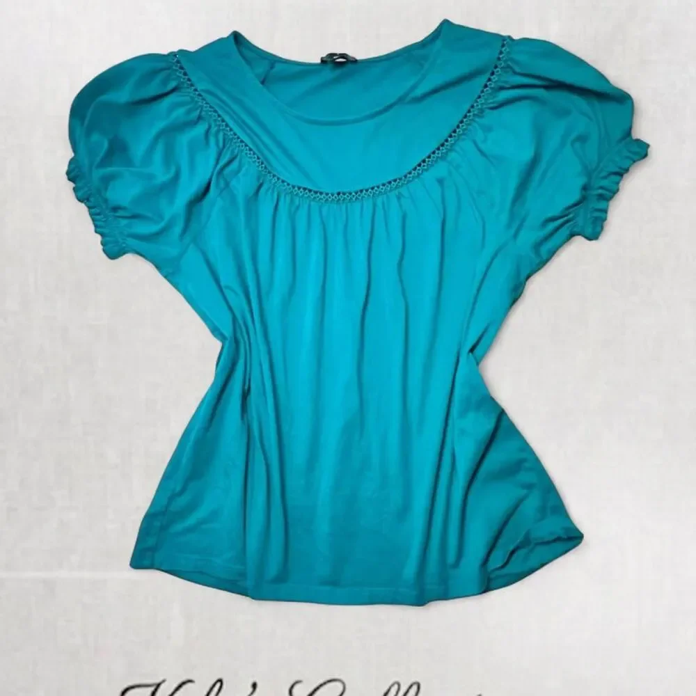 Cottagecore Chest Detail Puff Sleeve Blouse